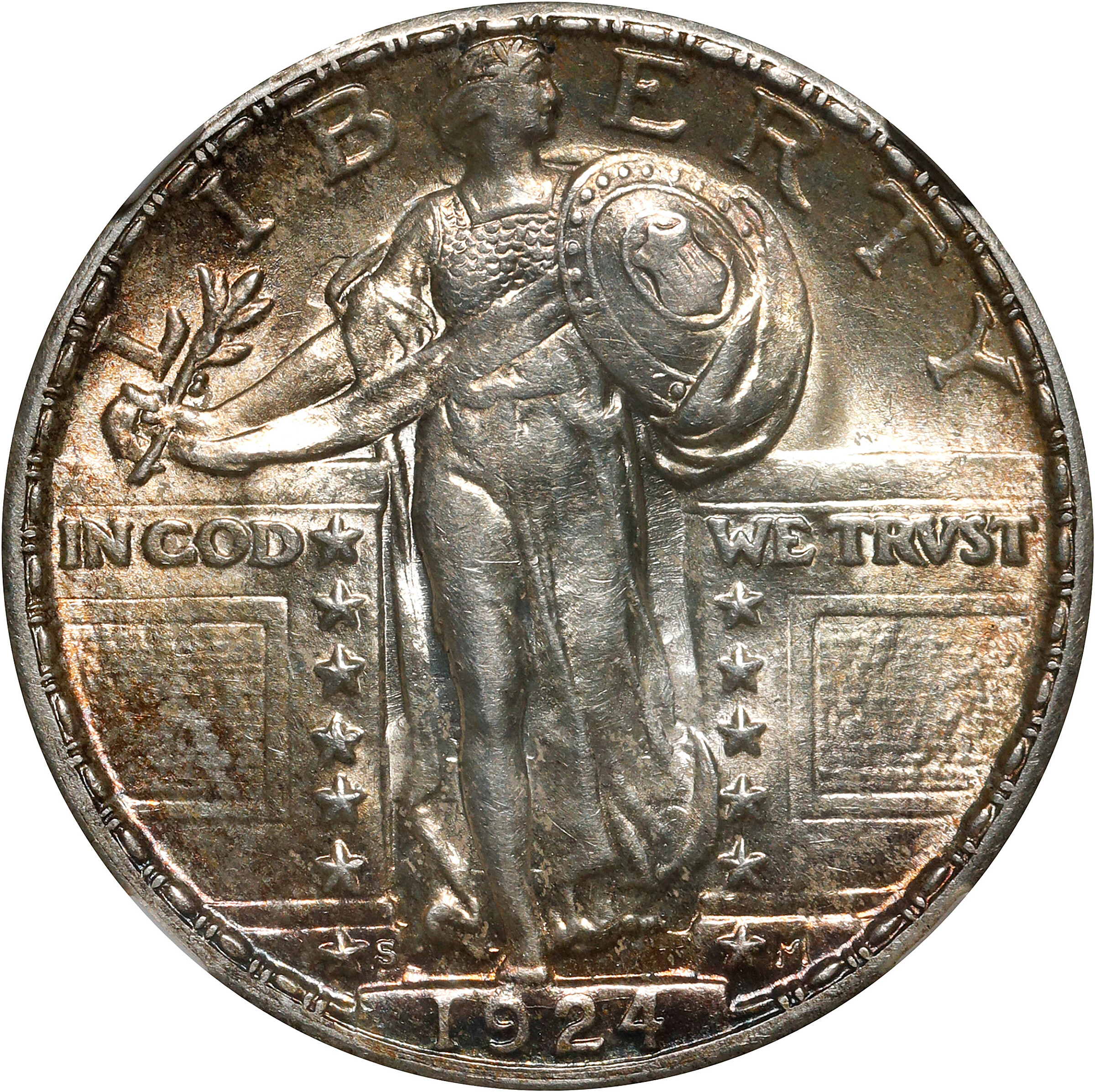1924-S Standing Liberty Quarter. MS-62 (NGC).