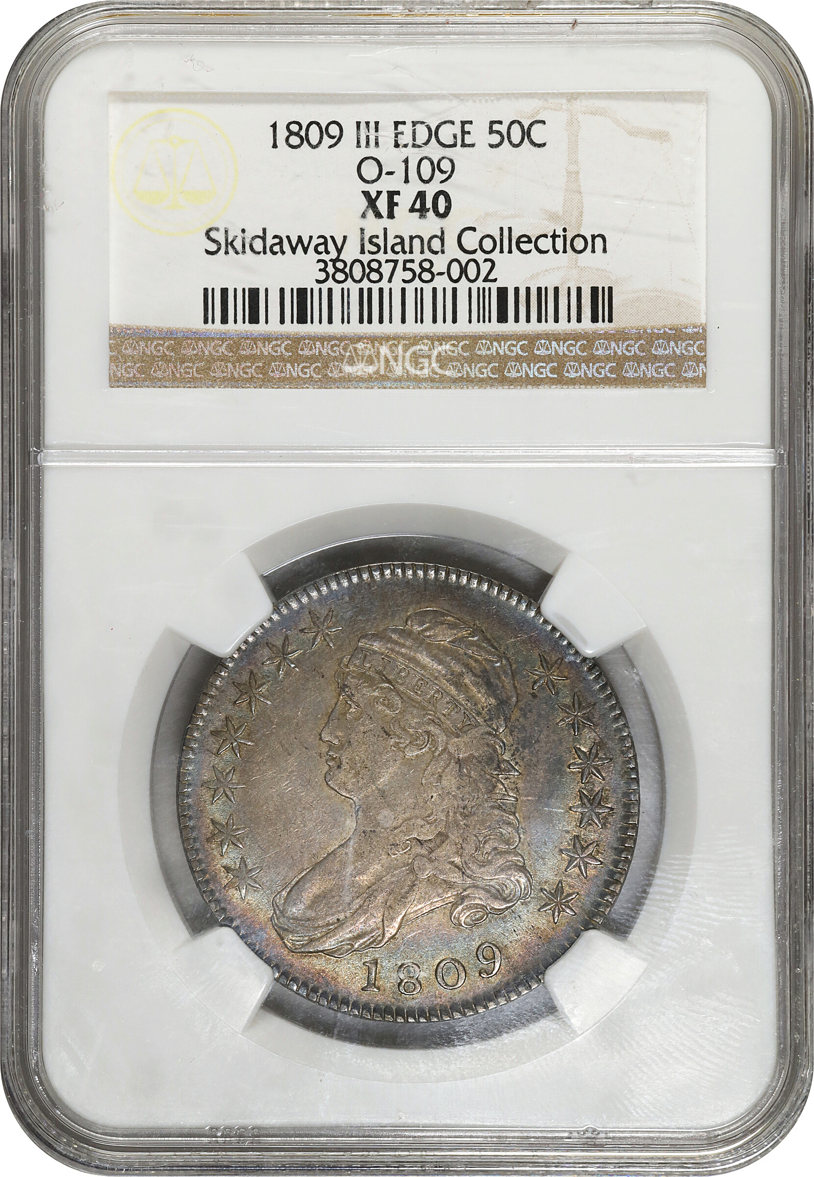 1809 50c III Edge VF35 CAC thumbnail 5