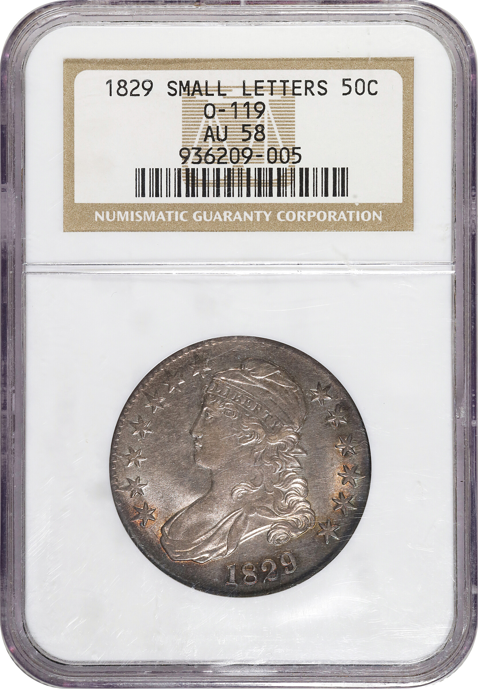 1829 50c Small Letters, O-119 MS60 thumbnail 17