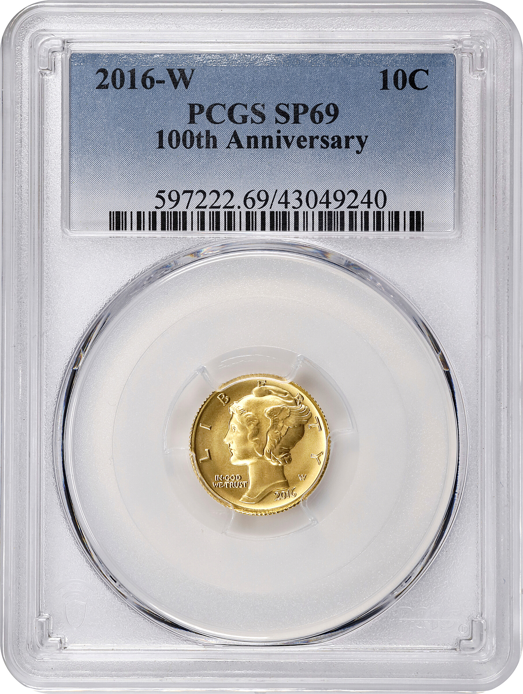 2016 W Centennial Series Gold Dime SP Values | Greysheet