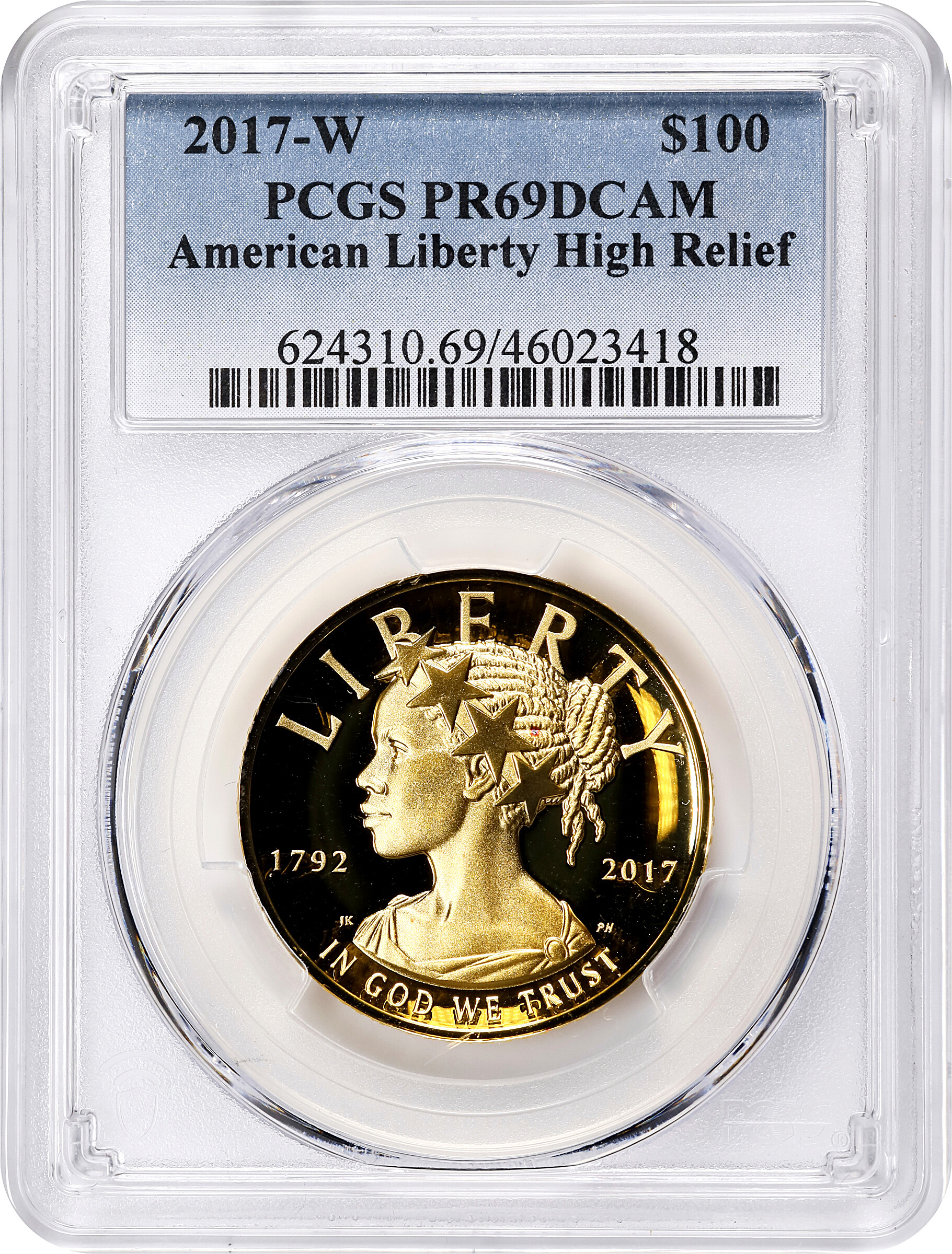 image for: 2017-W American Liberty $100  PCGS PR69 DCAM