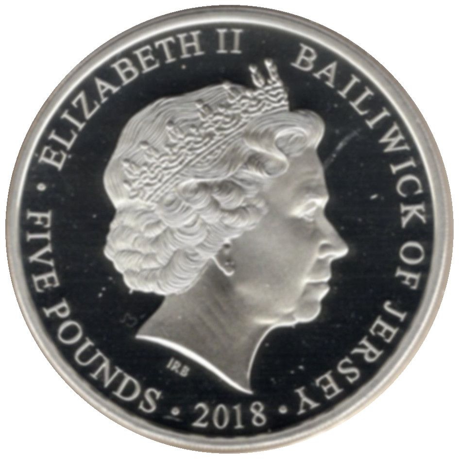 2018 £5 Proof, in set with Guernsey and Isle of Man PR