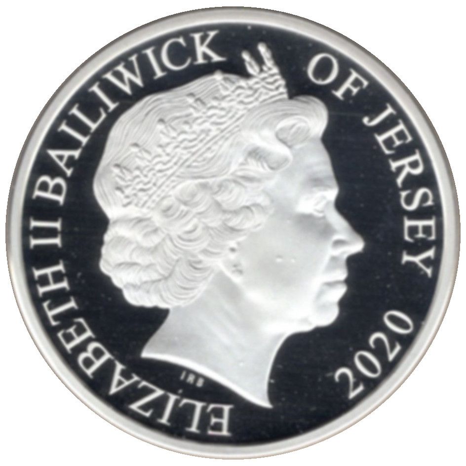 2020 £5 Proof; in set with Guernsey and Isle of Man PR