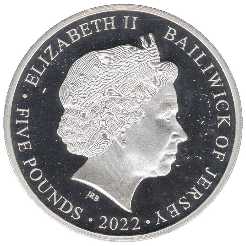 2022 £5 Proof, in set with Guernsey and Isle of Man PR