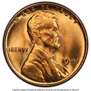 image for: 1941 1C Doubled Die Obverse, FS-101, MS66 Red PCGS....