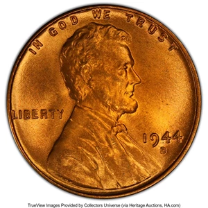 image for: 1944-D/D 1C Repunched Mintmark, FS-502, MS67+ Red PCGS. PCGS Population: (3/0 and 1/0+). NGC Census: (0/0 and 0/0+)....