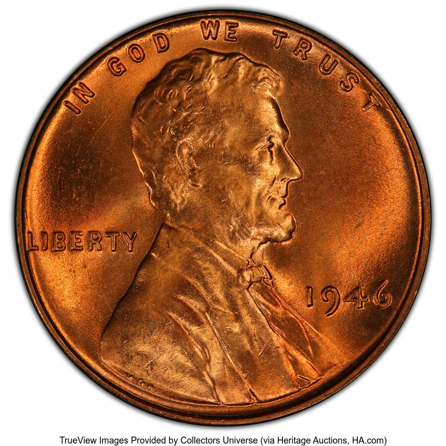1946 1C MS67 Red PCGS. PCGS Population: (41/0 and 1/0+). NGC Census: (65/0 and 3/0+). CDN: $515 Whsle. Bid for NGC/PCGS MS6...