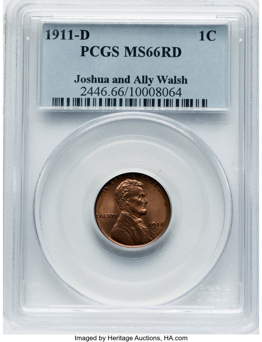 1911-D 1c MS RD MS66 RD thumbnail 4