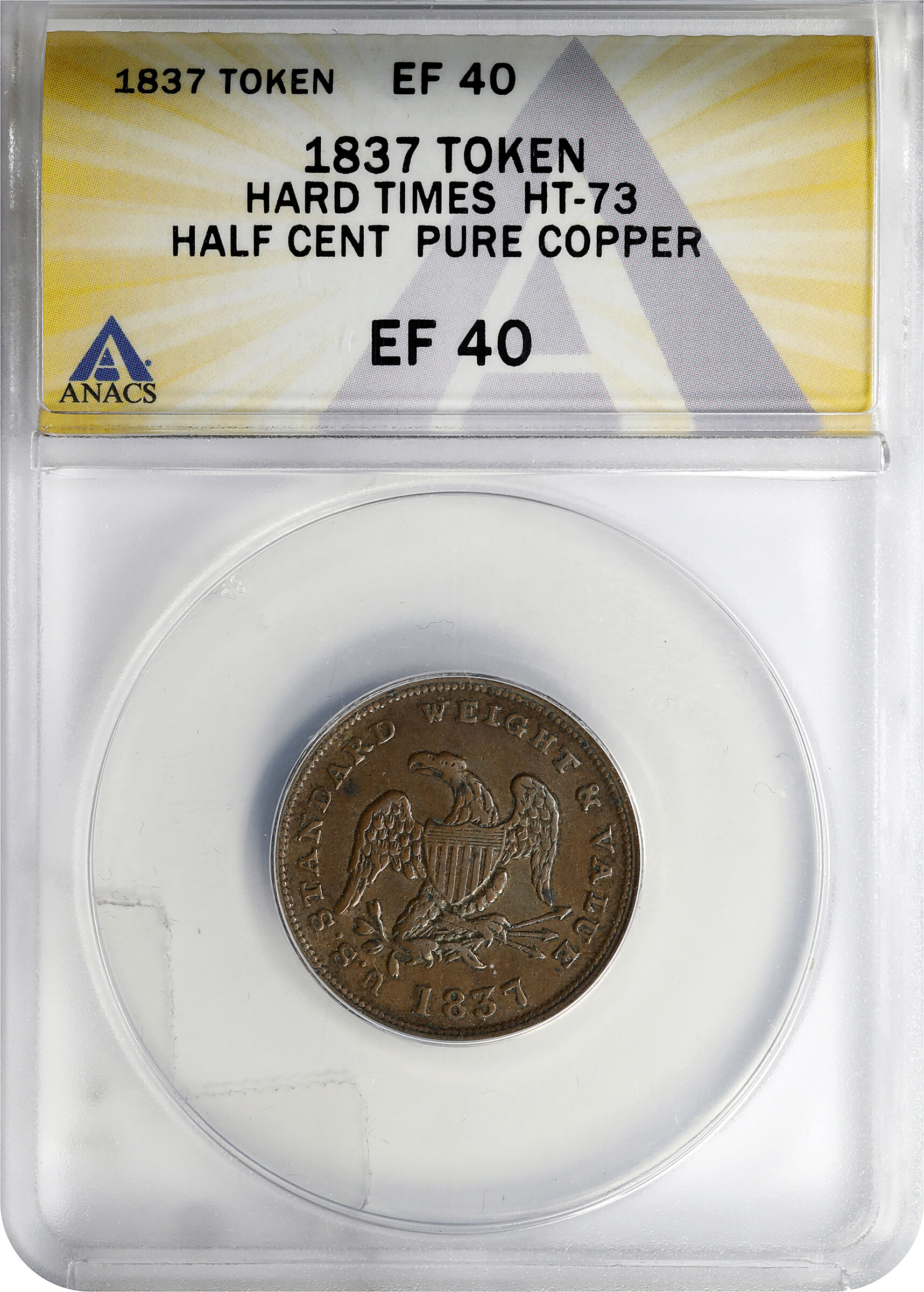 1837 Token Half Cent of Copper, HT-73 VF20 thumbnail 13