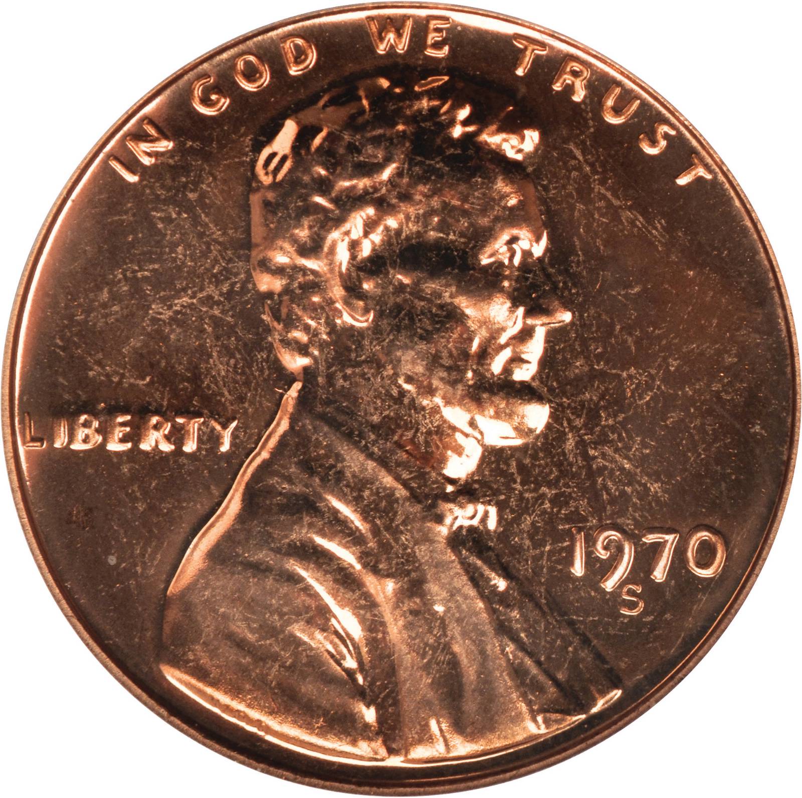 1970-S Lincoln Cent. FS-102 (FS-030). Doubled Die Obverse. Large/Small Date. Proof-65 RD (PCGS).