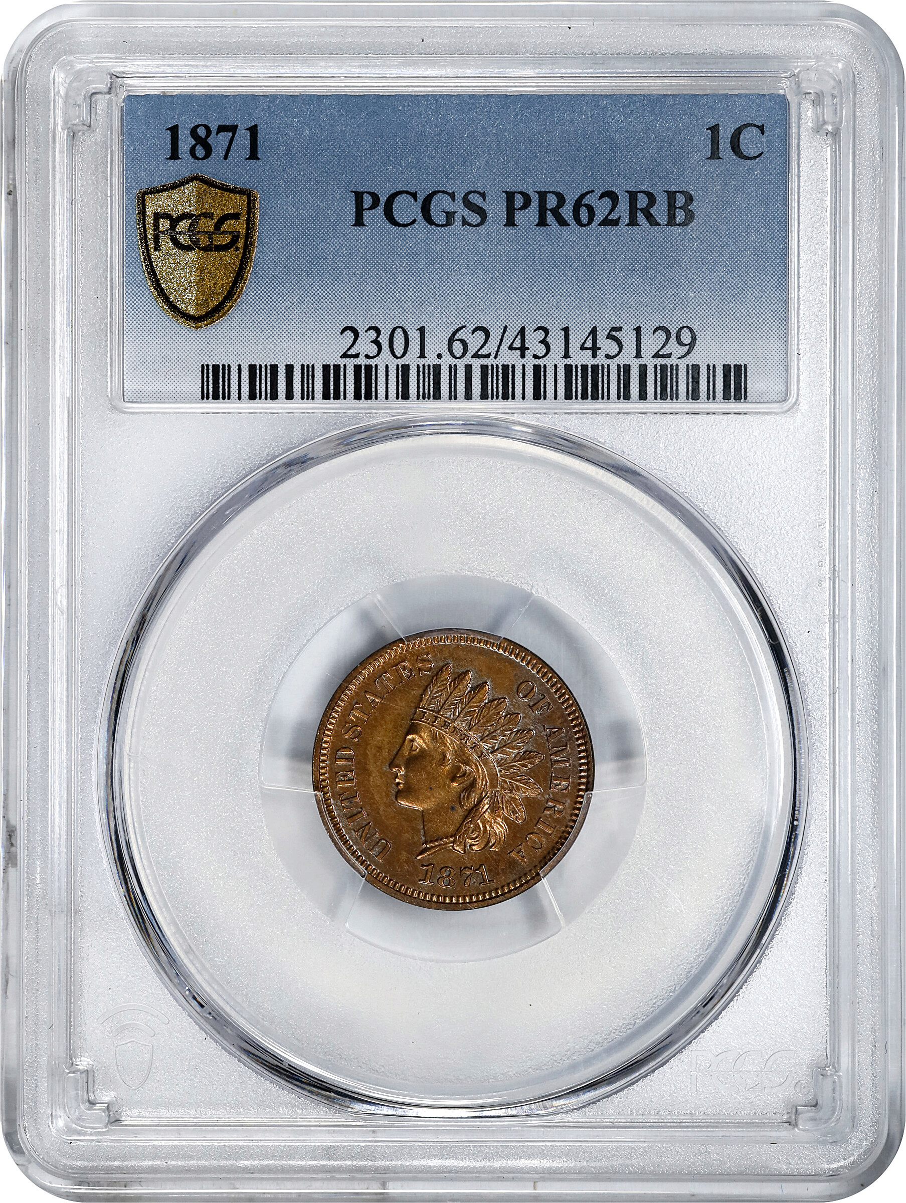 1871 1c PR RB PR61 RB thumbnail 3