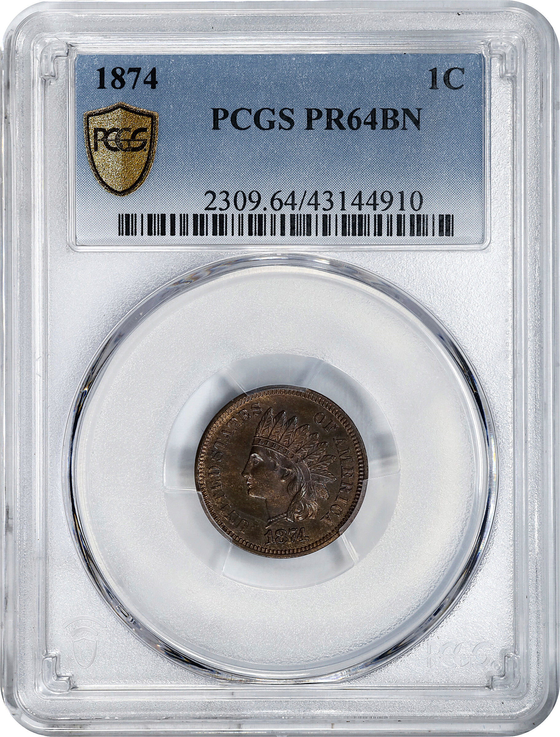 1874 1c PR BN PR64 BN thumbnail 3