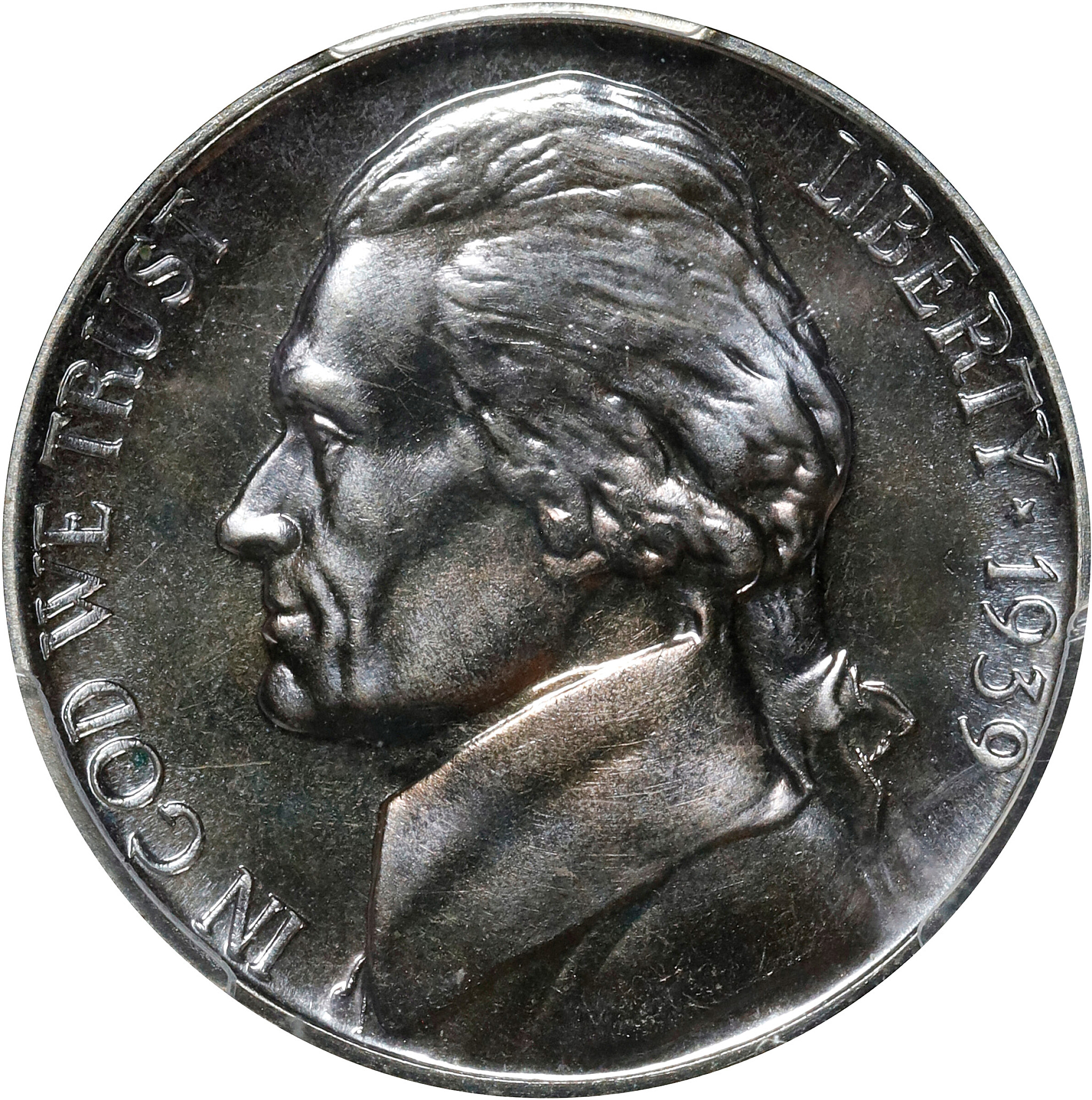 1939 Jefferson Nickel. Reverse of 1940. Proof-66 (PCGS).
