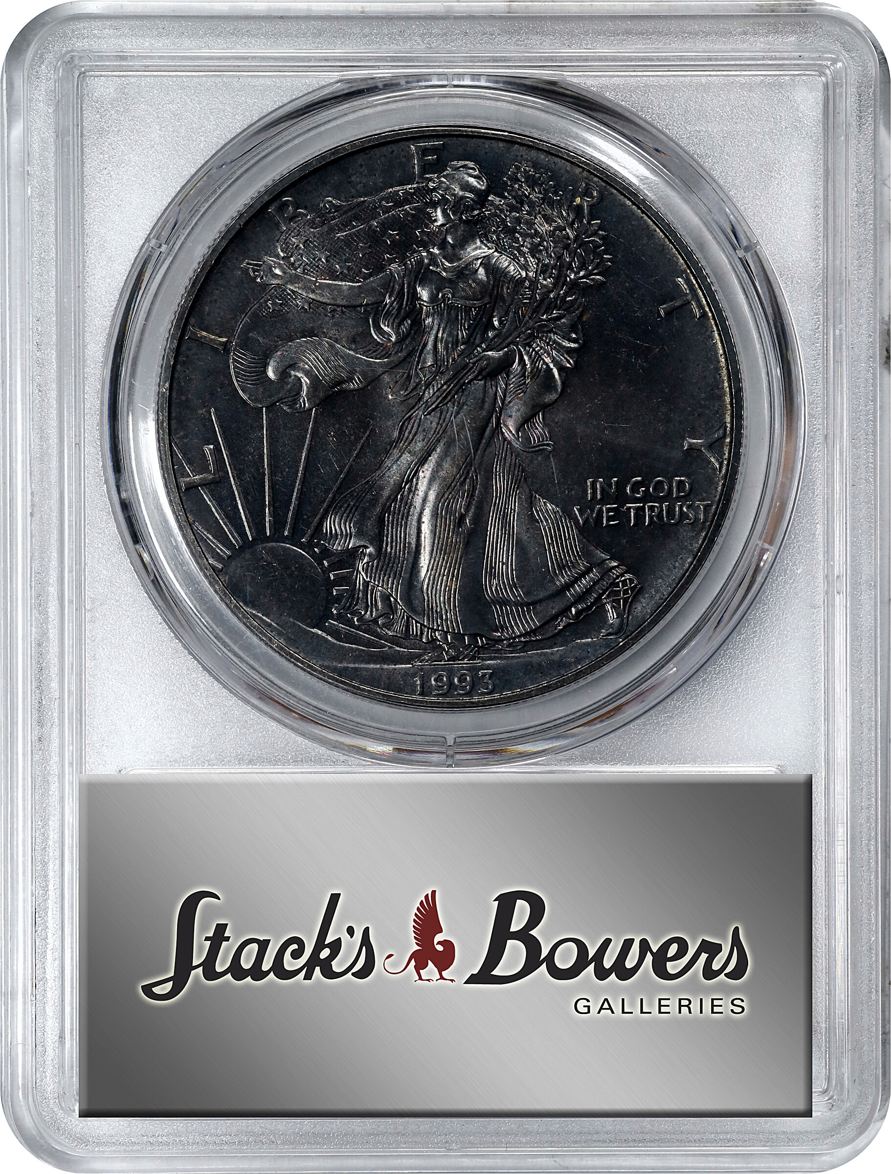 1993 $1  Silver Eagle MS63 CAC thumbnail 4