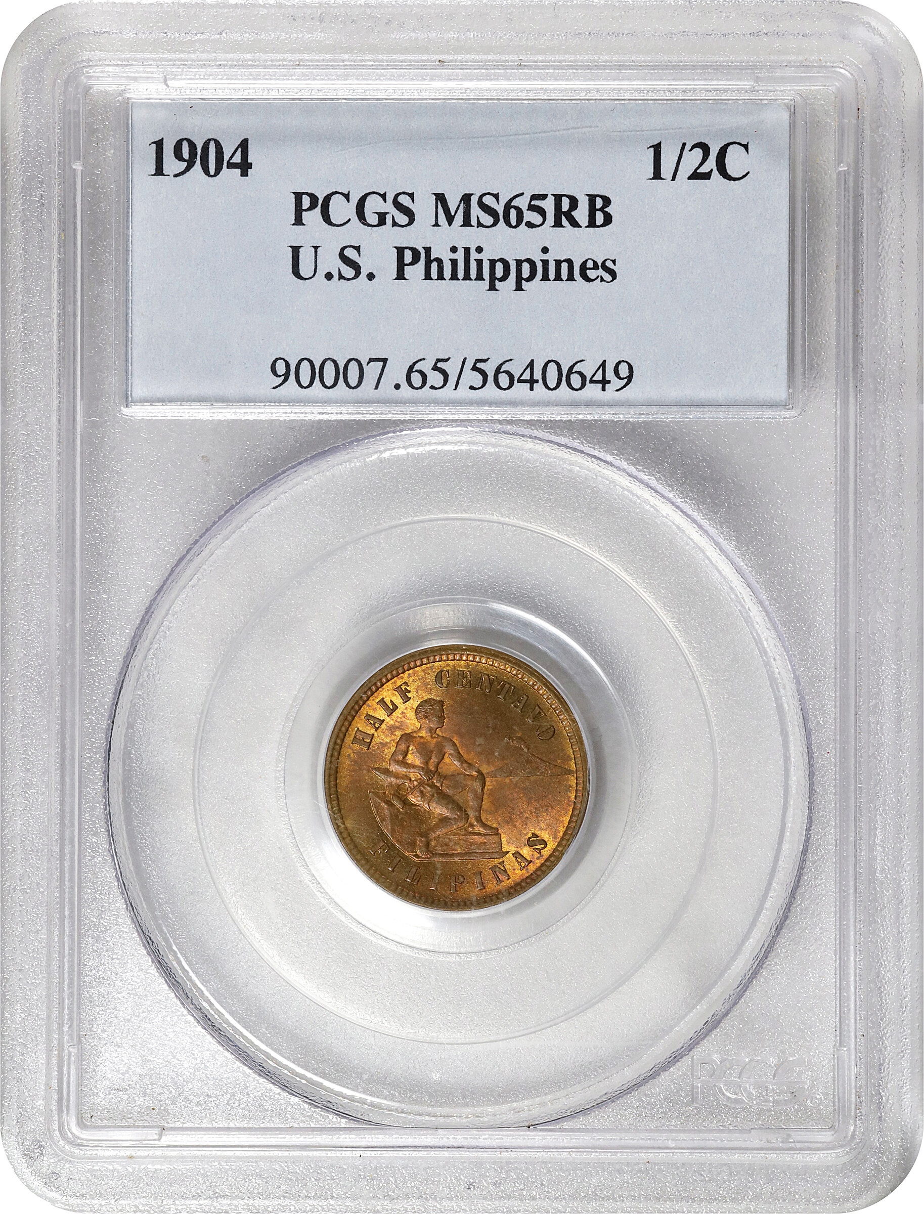 1904 1/2c U.S. Philippines MS RB MS65 RB thumbnail 5
