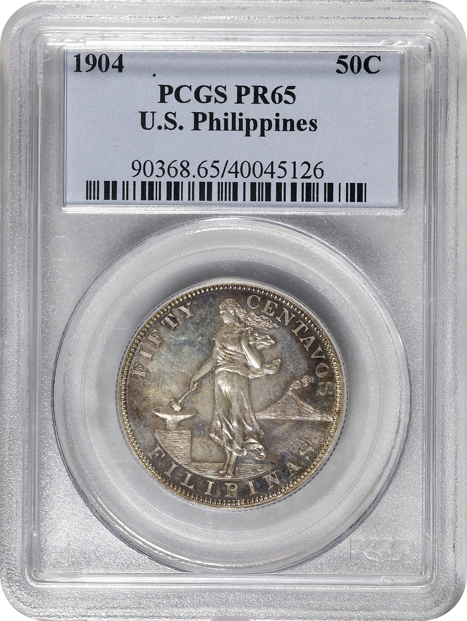 image for: 1904 U.S. Philippines 50c PCGS PR65
