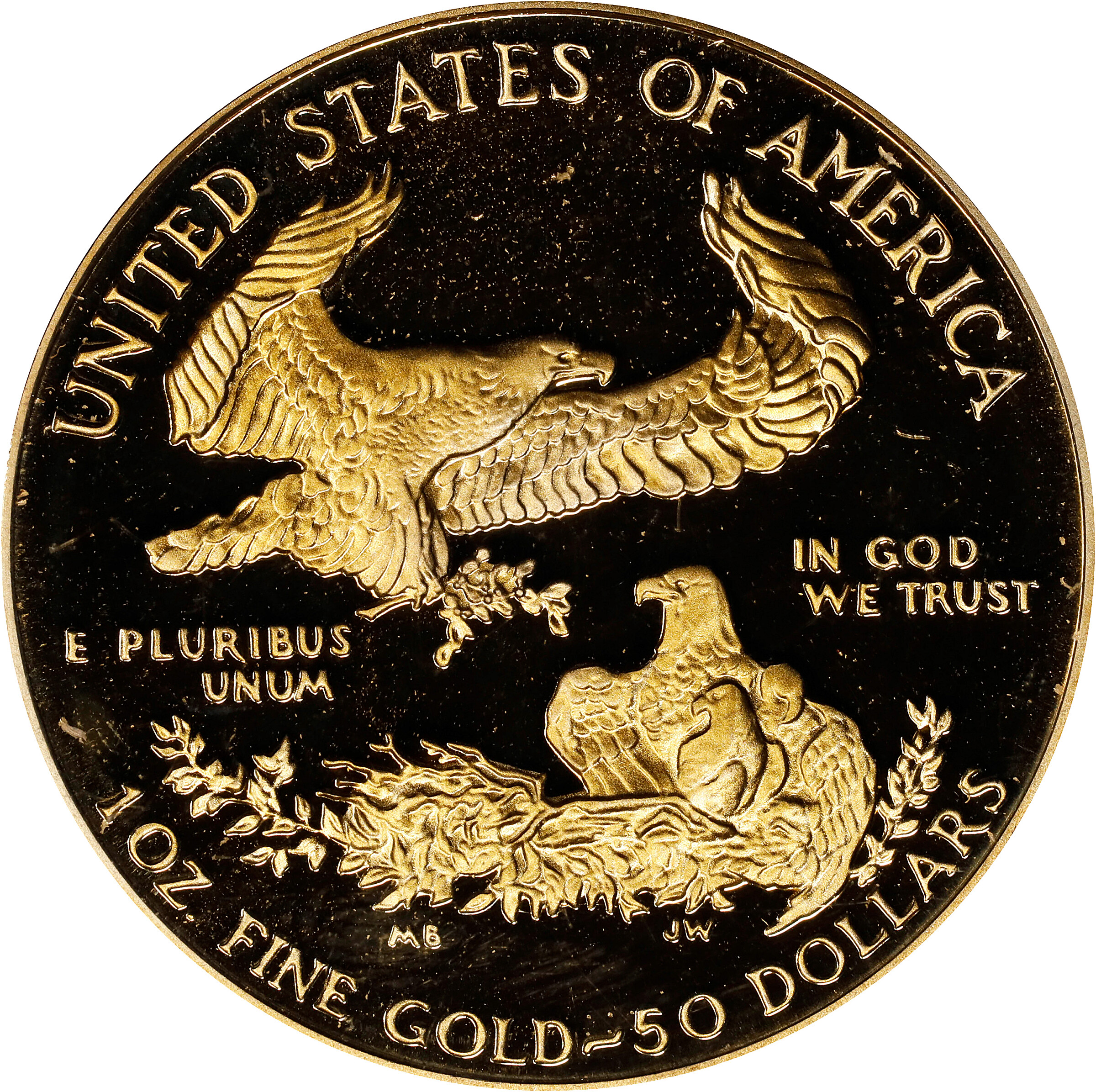 American Gold Eagle (AGE) G$50  One Ounce, 1986- PR DCAM [Type] PR65 DCAM thumbnail 2