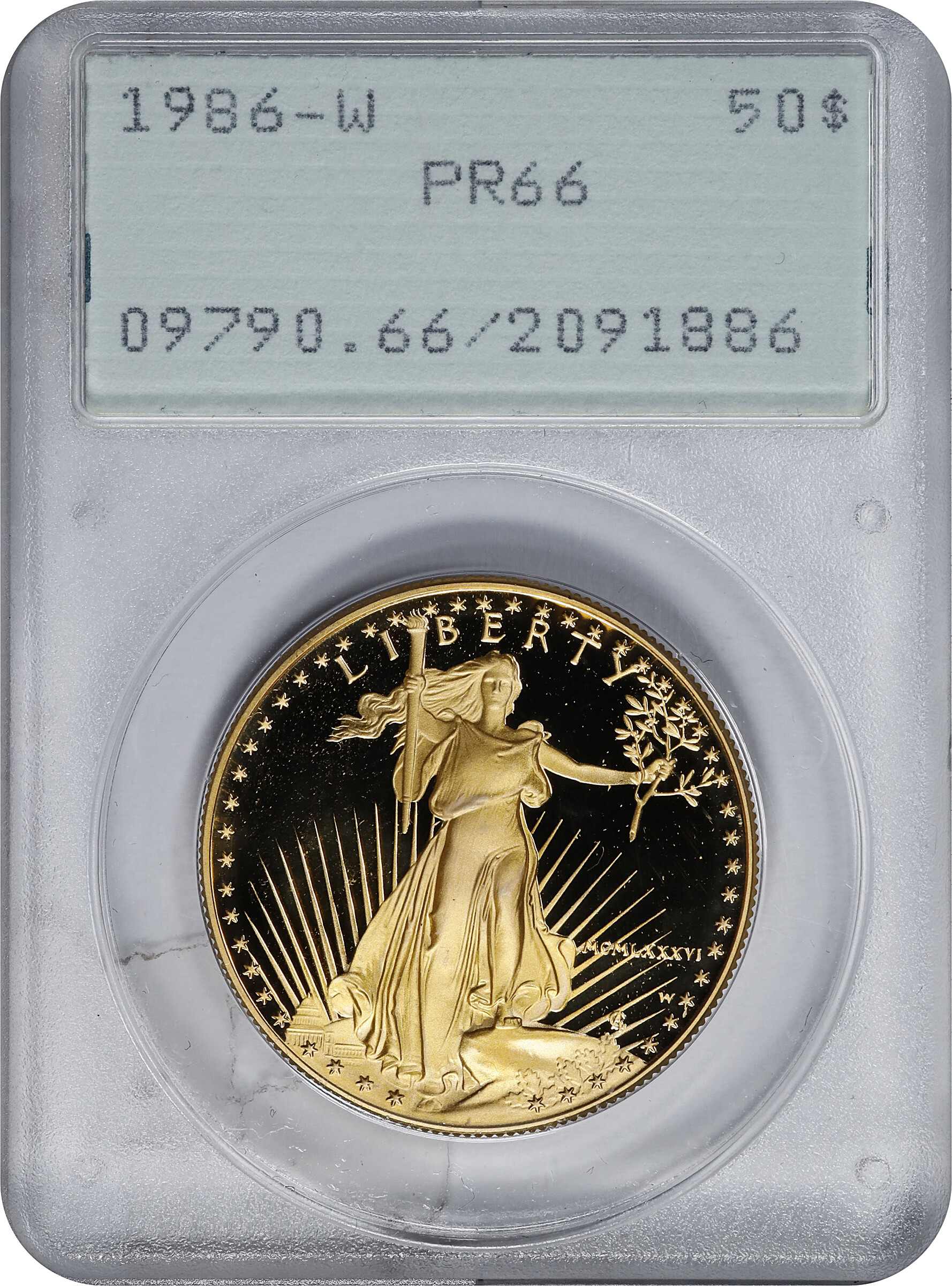American Gold Eagle (AGE) G$50  One Ounce, 1986- PR DCAM [Type] PR65 DCAM thumbnail 3