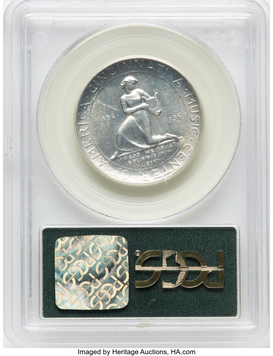 1936 50c Cincinnati Music Center AU58 thumbnail 8