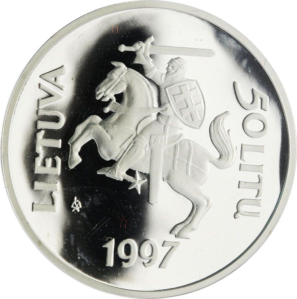 1997 50 Li Proof - Mintage 5,000 pcs, 3,476 pcs distributed PR