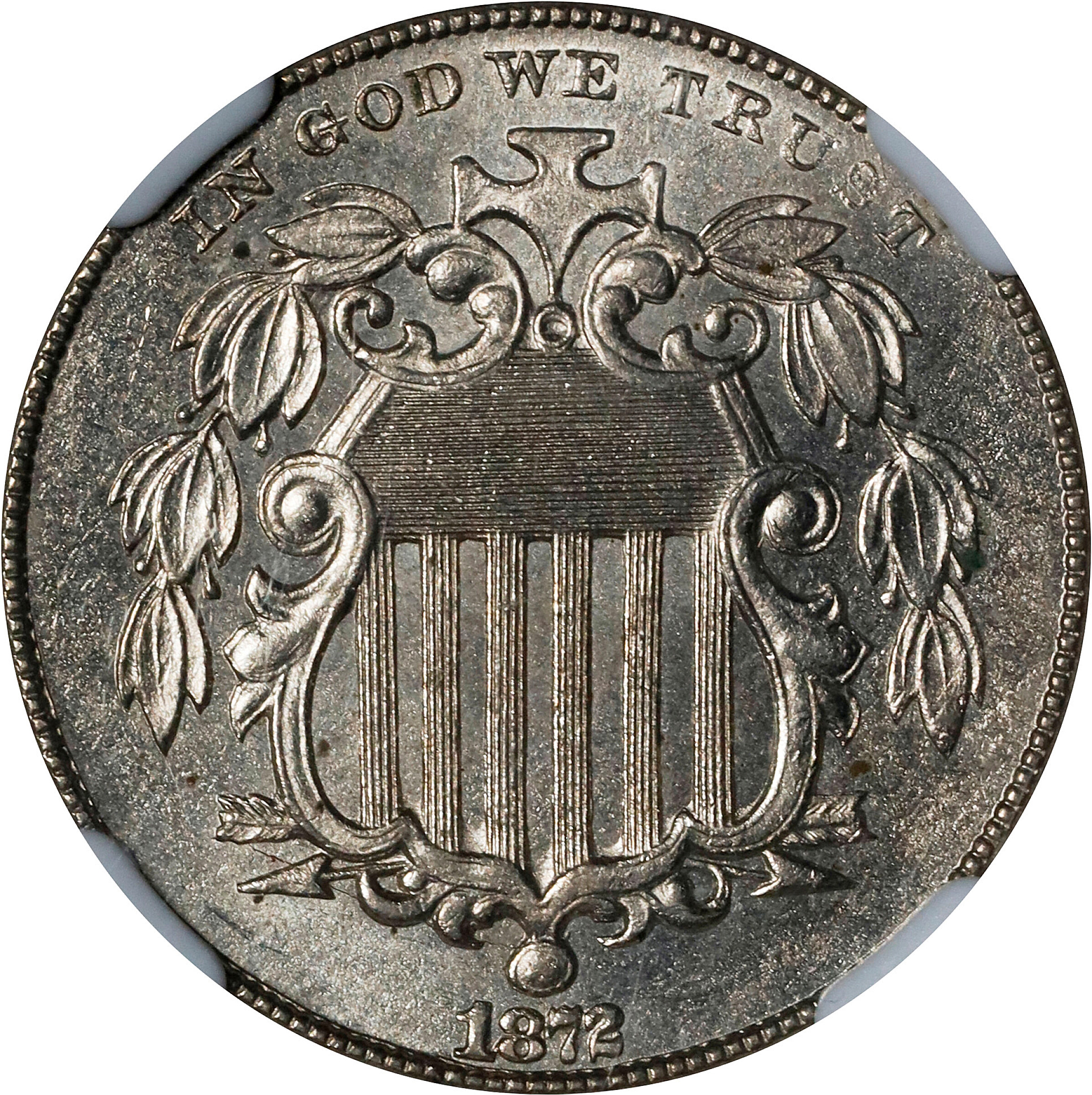 1872 5c Double Die Obverse, FS-101 MS thumbnail 12