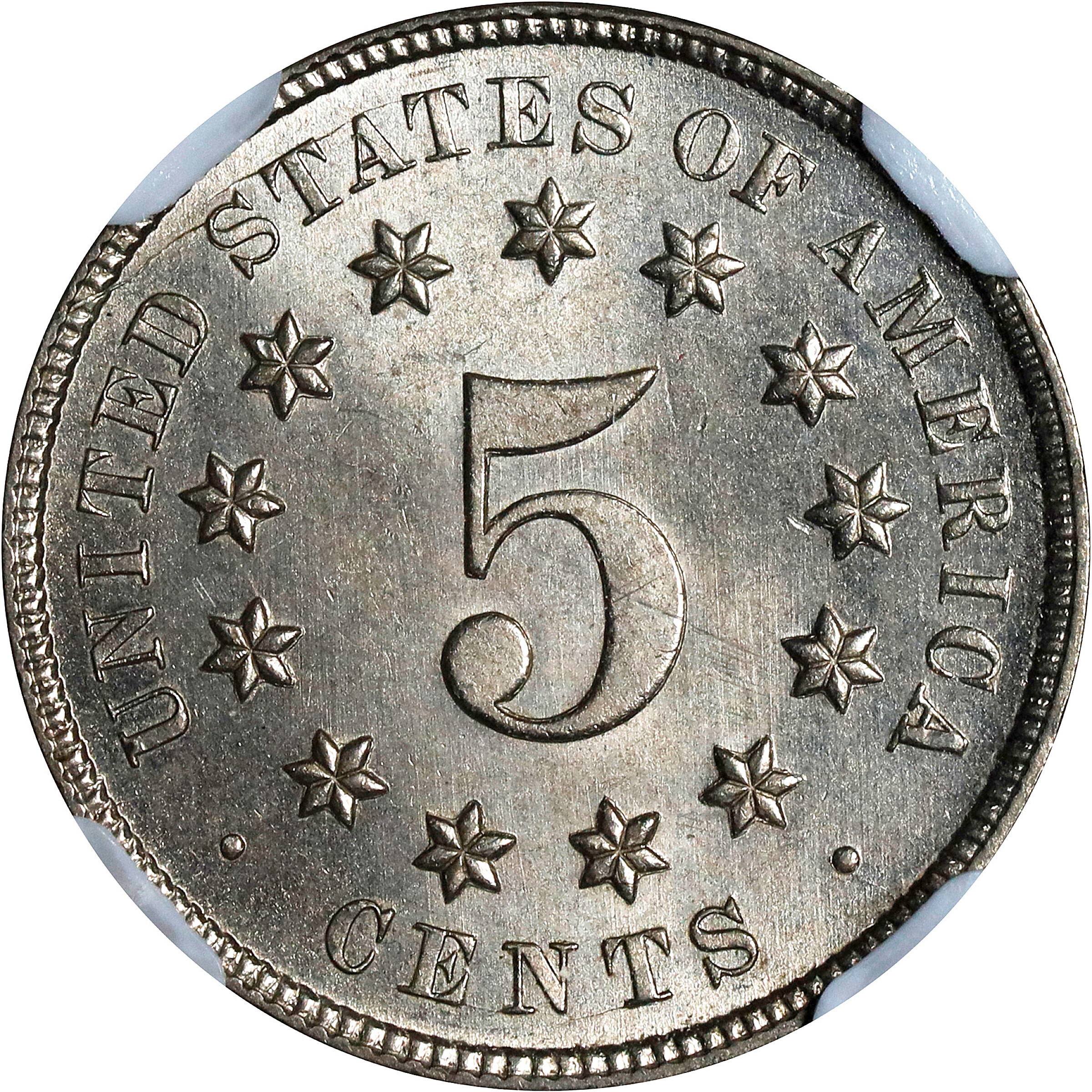 1872 5c Double Die Obverse, FS-101 MS thumbnail 11