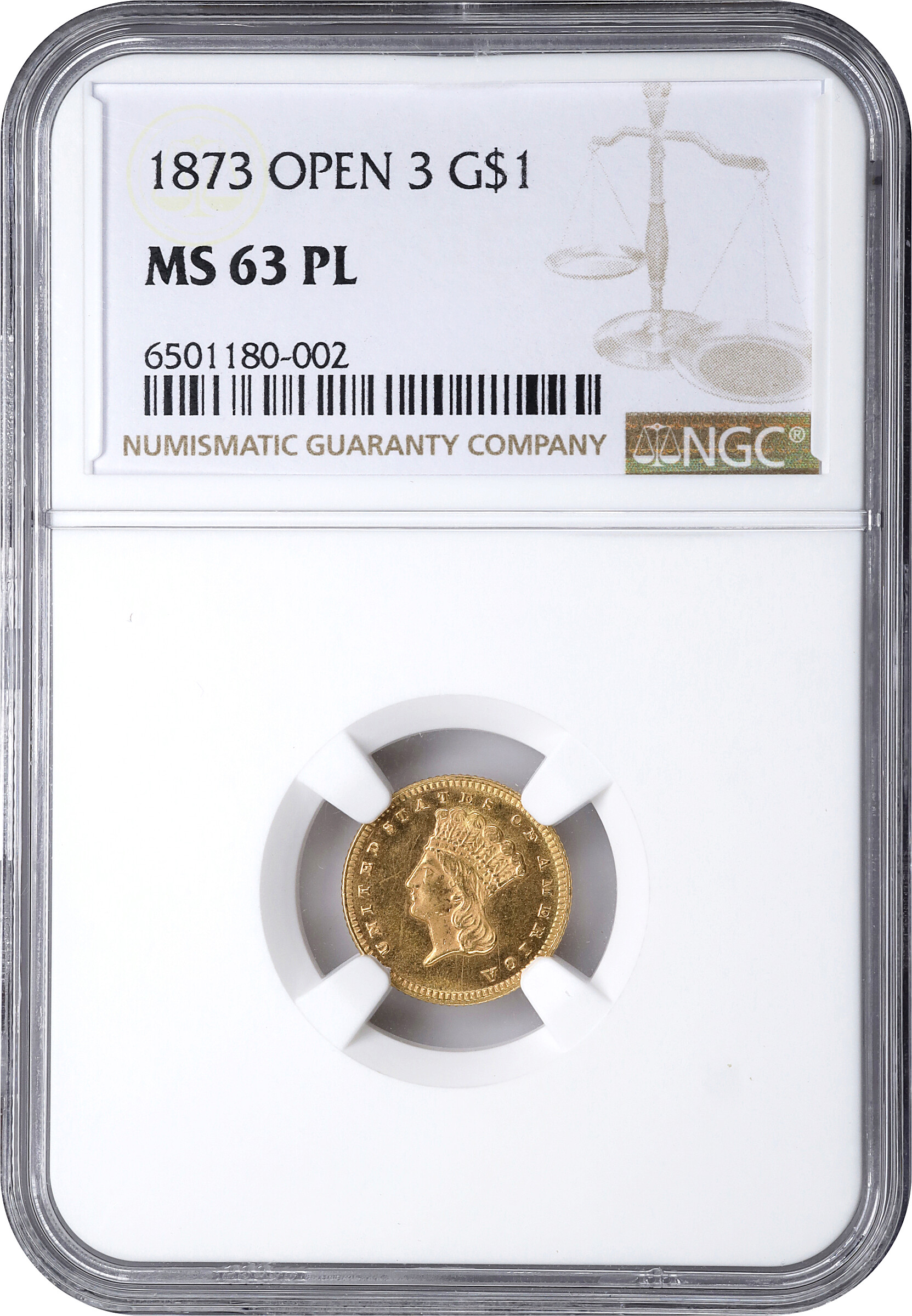 1873 G$1 Open 3 MS PL thumbnail 14