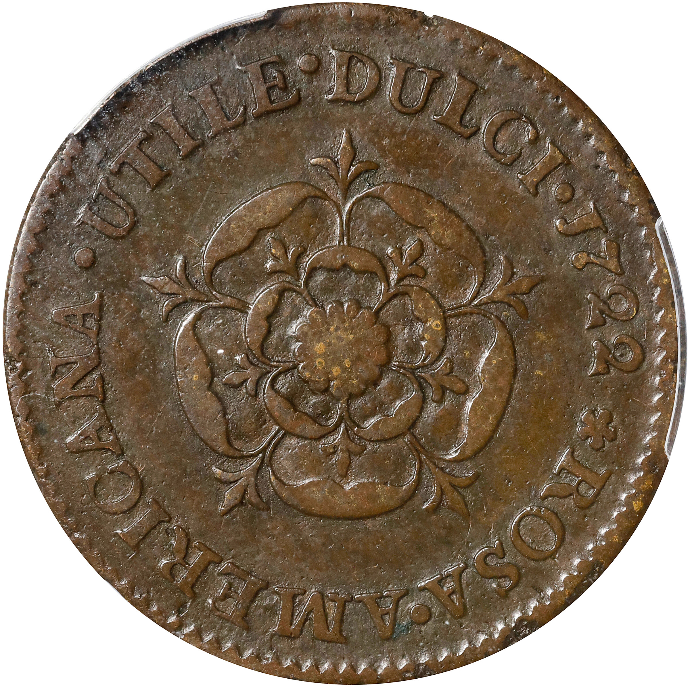 image for: 1722 Rosa Americana UTILEDULC 1P PCGS F15 BN