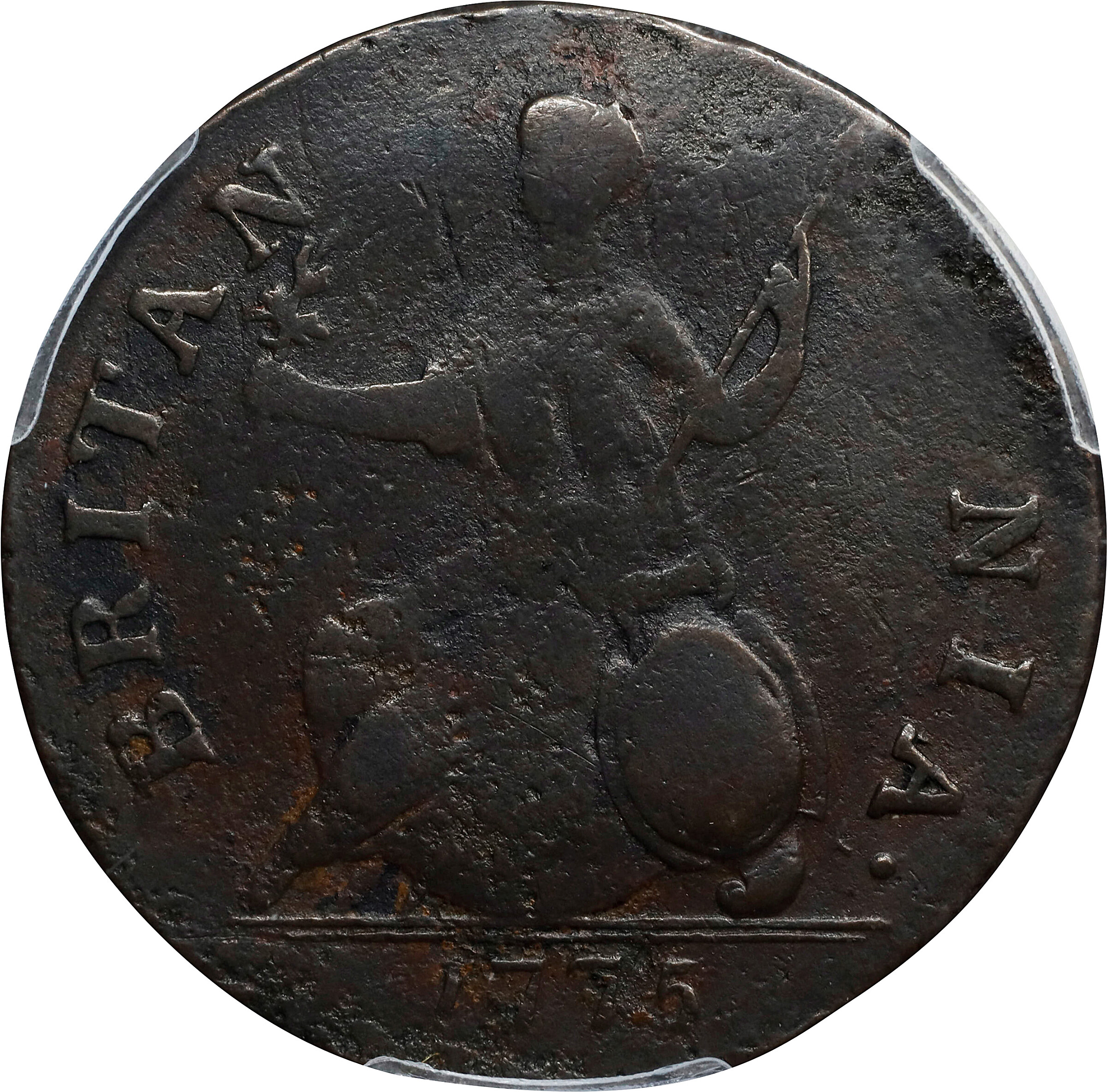 image for: 1775 Machins Mills 1/2 P PCGS F12 BN