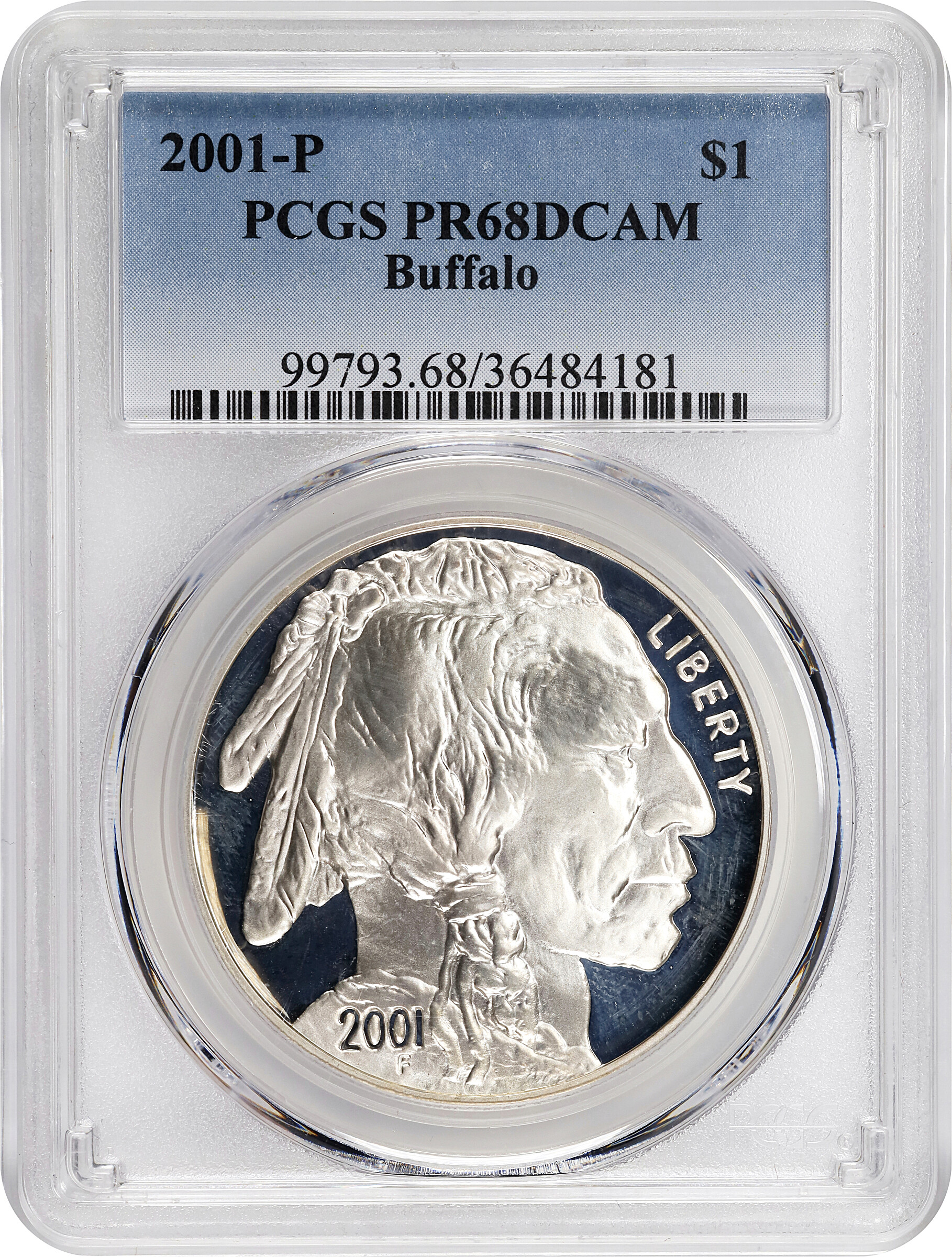 2001-P S$1 American Buffalo PR DCAM PR68 DCAM thumbnail 5