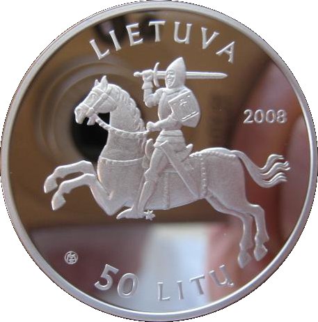 2008 50 Li Proof - Mintage 10,000 pcs - distributed 8,824 pcs PR