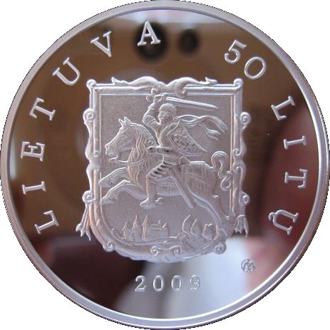 2009 50 Li Proof - Mintage 10,000 pcs - distributed 4,721 pcs PR