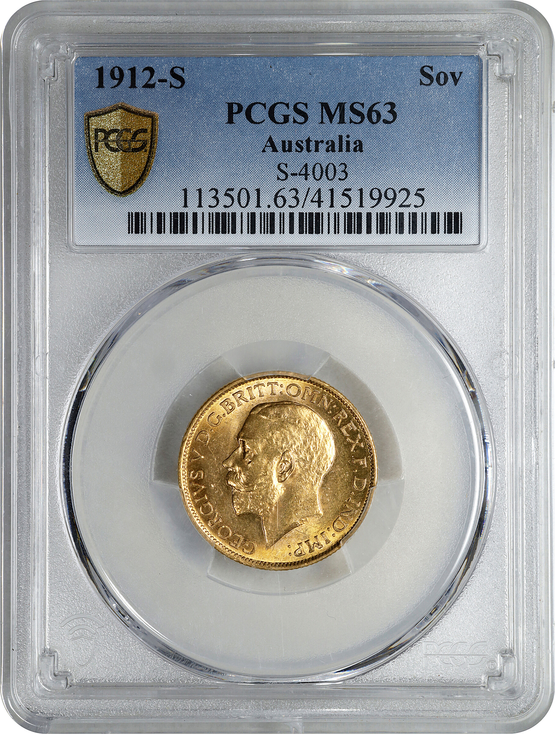 George V Sov    Gold, 1911-1931 MS [Type] (KM #29) MS66 thumbnail 3