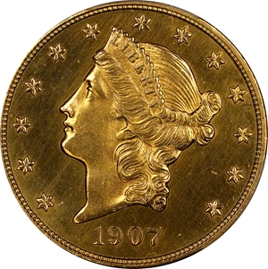 image for: 1907-D Liberty Head Double Eagle. JD-1, the only known dies. Rarity-8. Branch Mint Proof-62 (PCGS). CMQ-X.