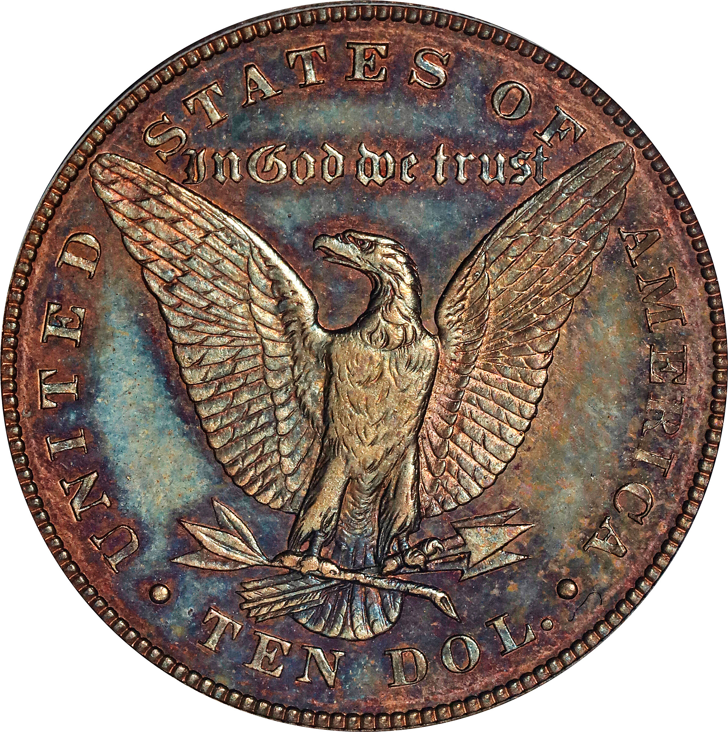image for: 1877 J-1545 P$10 PCGS PR66 RB
