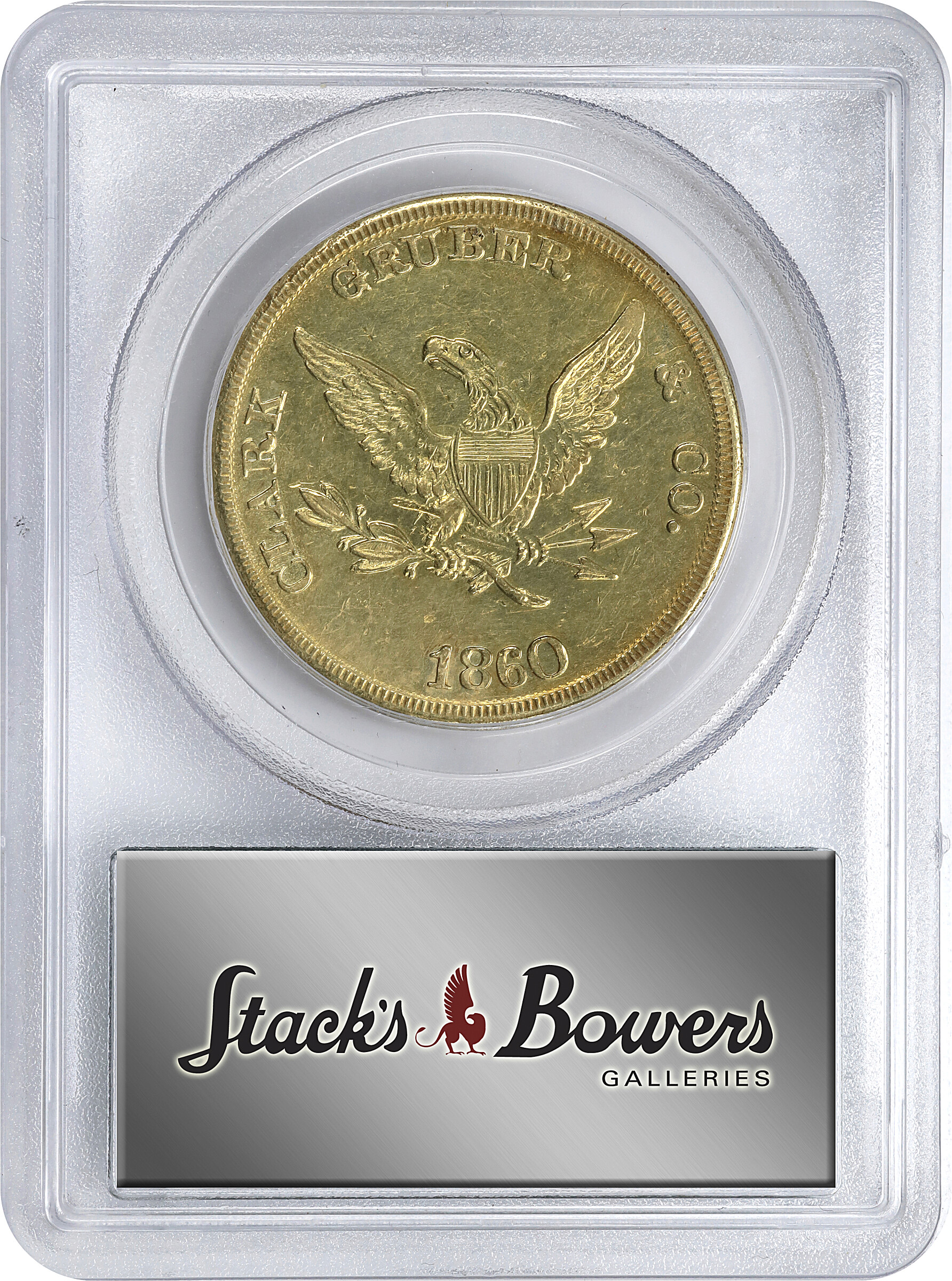 1860 G$20  Clark, Gruber & Co., K-4 MS thumbnail 11