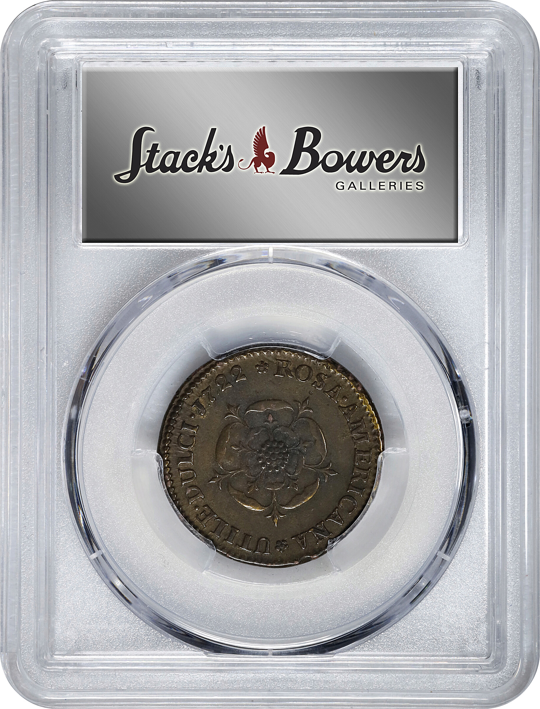 image for: 1722 Rosa Americana UTILEDULC 1P PCGS AU53 BN