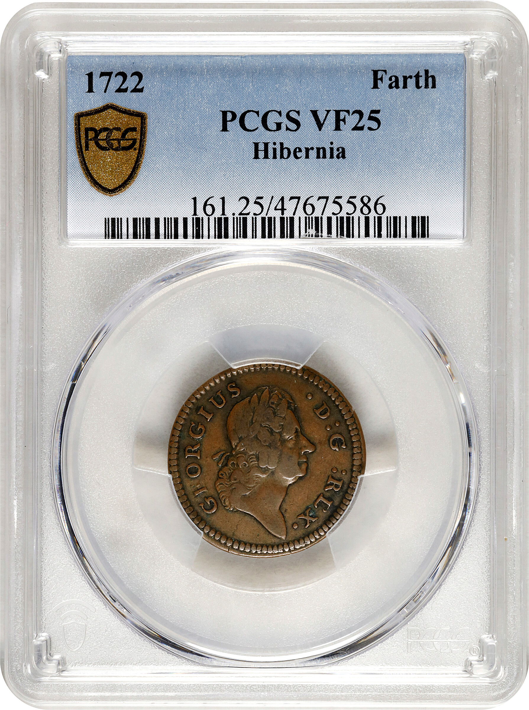 image for: 1722 Wood's Hibernia Far PCGS VF25 BN