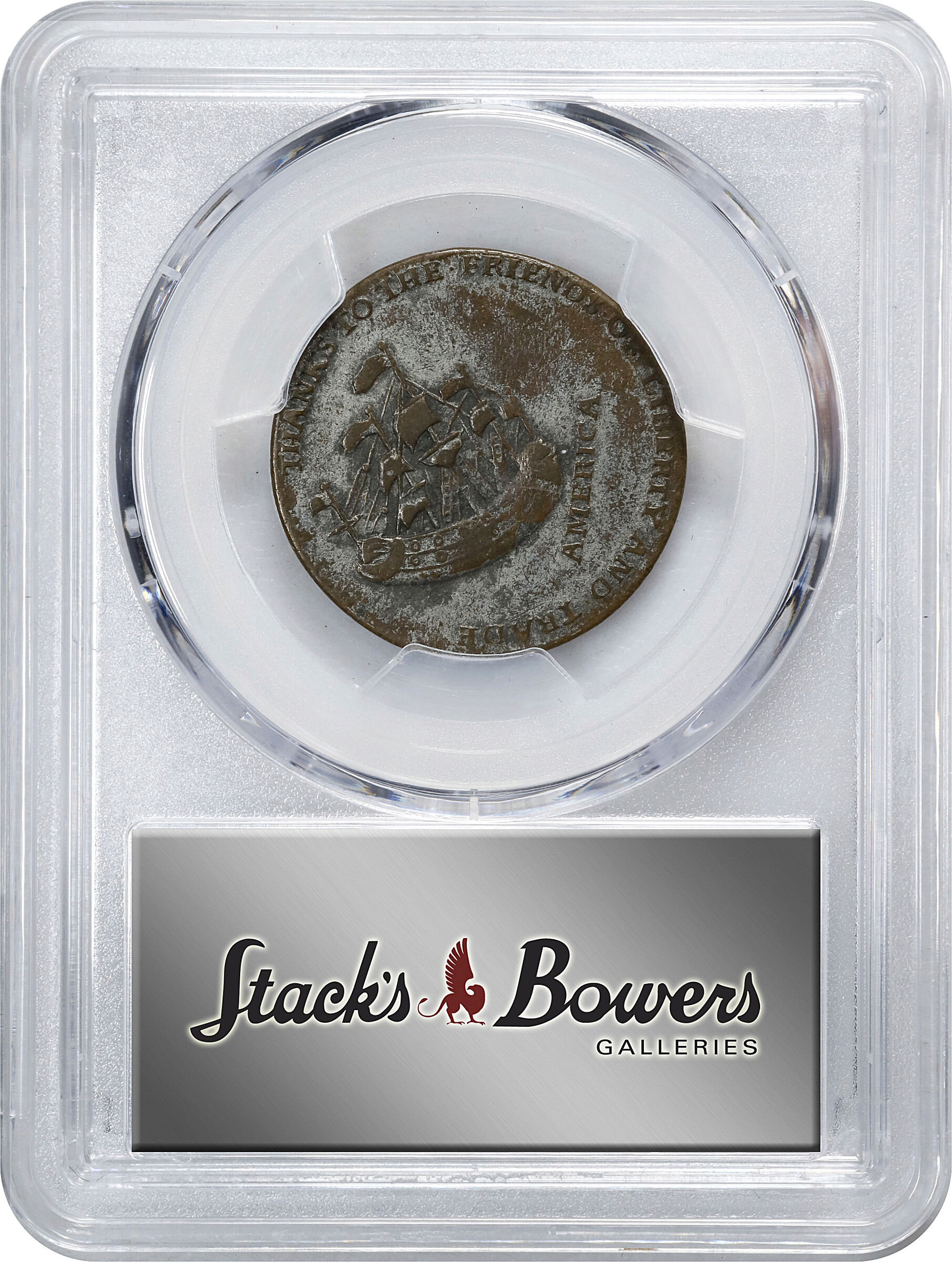 image for: 1766 Pitt Silvered 1/2 P PCGS VF30