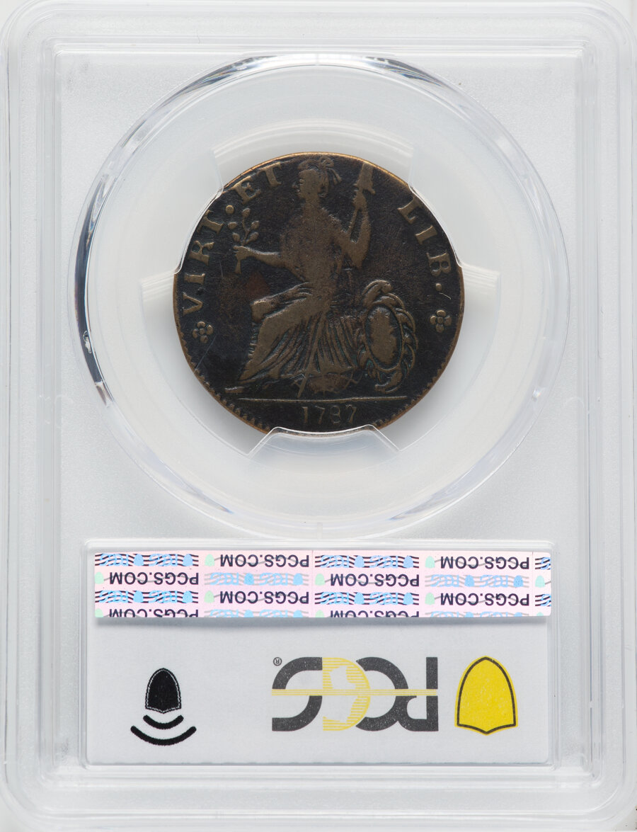 image for: 1787 Nova Eborac Large Head Copper PCGS VF30 BN