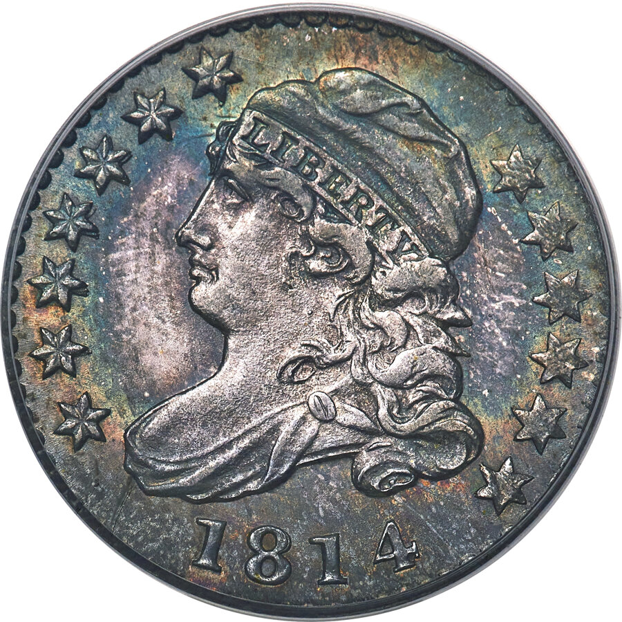 image for: 1814 10C Large Date, JR-4, R.2, MS64 PCGS....