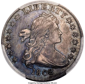 image for: 1802/1 $1 Wide Date, B-9, BB-235, R.5, XF40 PCGS....