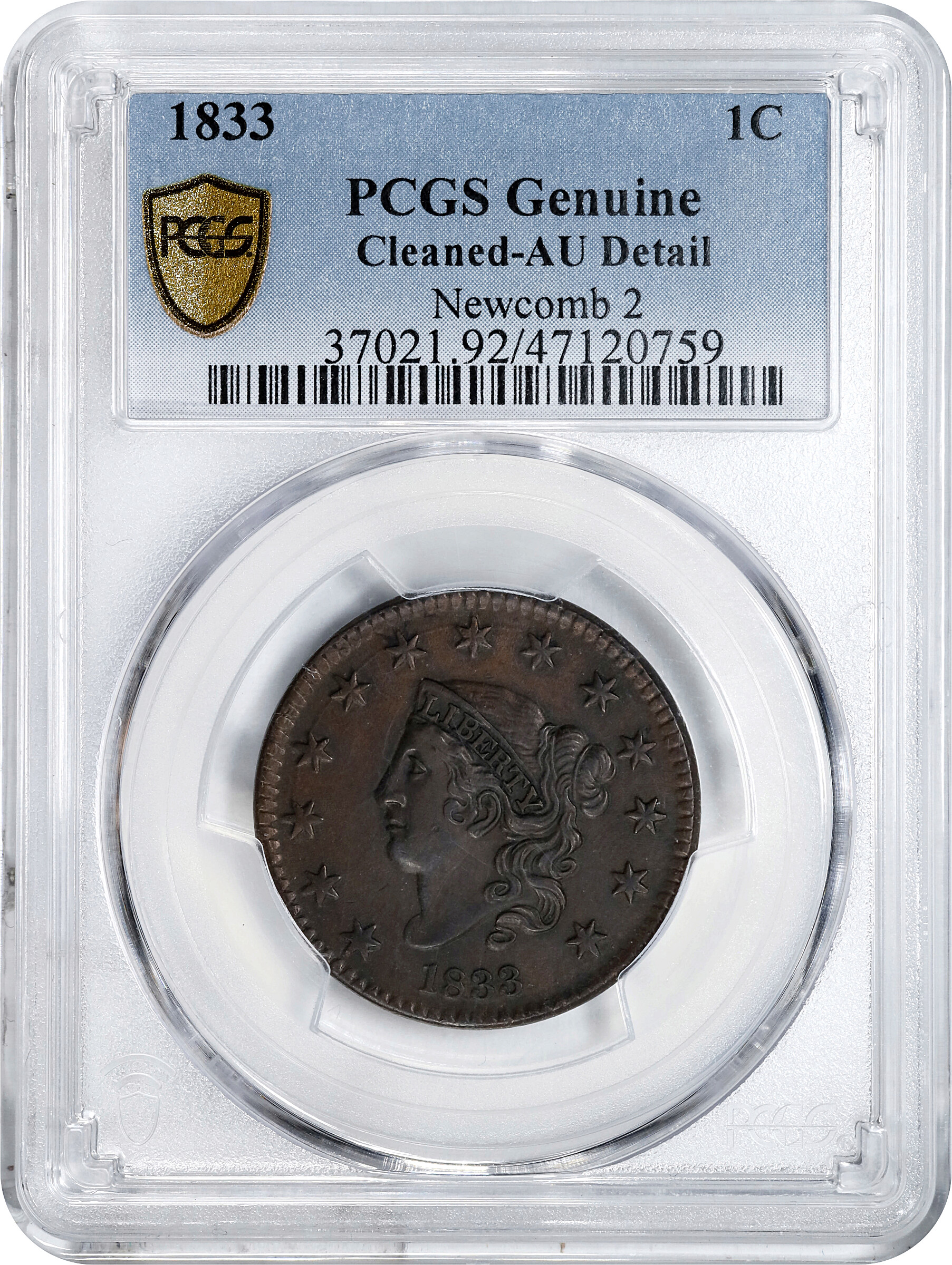 1833 1c N-2 MS BN AG3 BN thumbnail 3