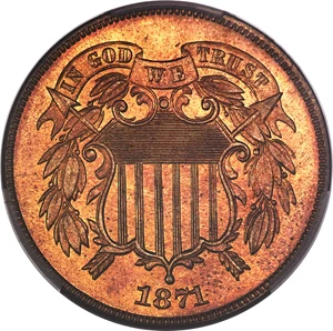 image for: 1871 2C PR67 Red PCGS. FS-102....