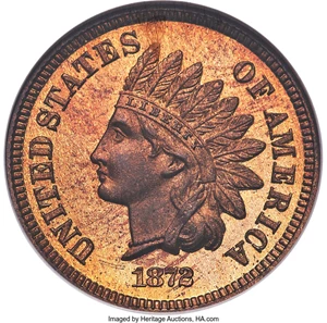 image for: 1872 1C PR65 Red Cameo NGC. Snow-PR1....