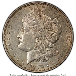 image for: 1879-S $1 Reverse of 1878, VAM-23, XF45 PCGS. A Top 100 Variety. PCGS Population: (12/17 and 0/0+). NGC Census: (0/0 and 0/...