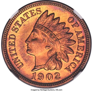 image for: 1902 1C PR67 Red and Brown Cameo NGC....