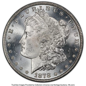 image for: 1878 8TF $1 Doubled Date, VAM-19, MS65 PCGS. PCGS Population: (4/1 and 0/0+). NGC Census: (0/0 and 0/0+). CDN: $2,050 Whsle...