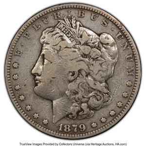 image for: 1879-S $1 Reverse of 1878, VAM-56, Fine 12 PCGS. A Top 100 Variety. PCGS Population: (5/11 and 0/0+). NGC Census: (0/0 and ...