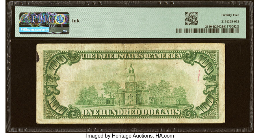 Fr. 2150-B $100 1928 Federal Reserve Note. PMG Very Fine 25....